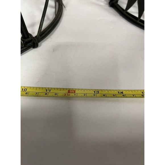 Two Beautiful Vintage Wrought Iron Hanging Candle Holder Three Candles Each - Picture 9 of 10